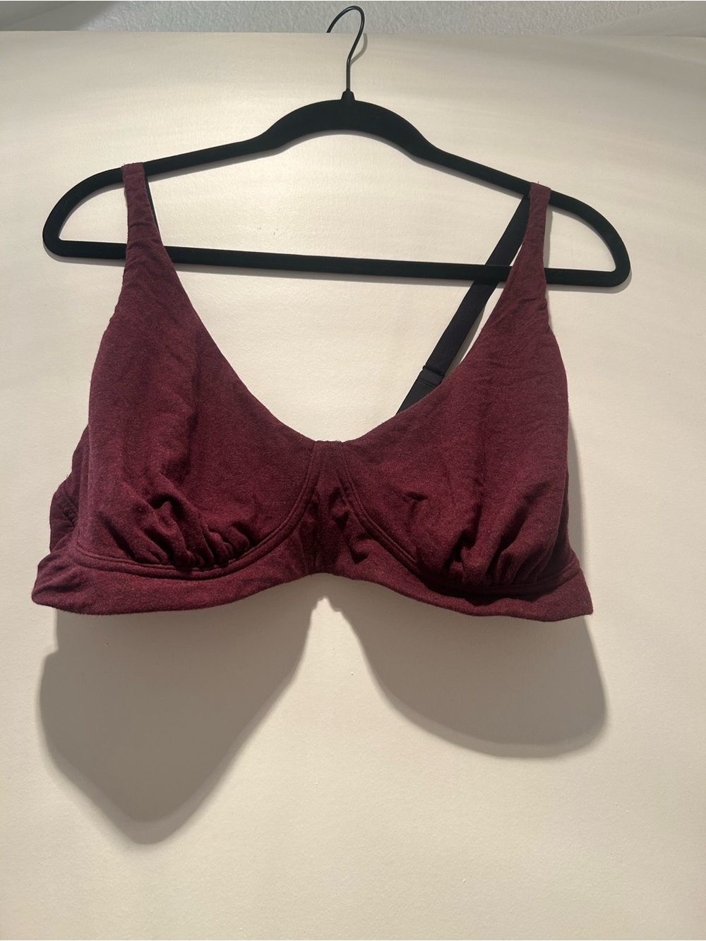 MeUndies Burgundy Plunge Bralette